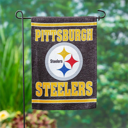 Pittsburgh Steelers Suede Garden Flag