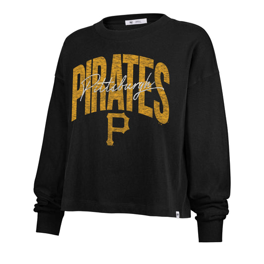 Pittsburgh Pirates Women's Cropped Script Sweatshirt