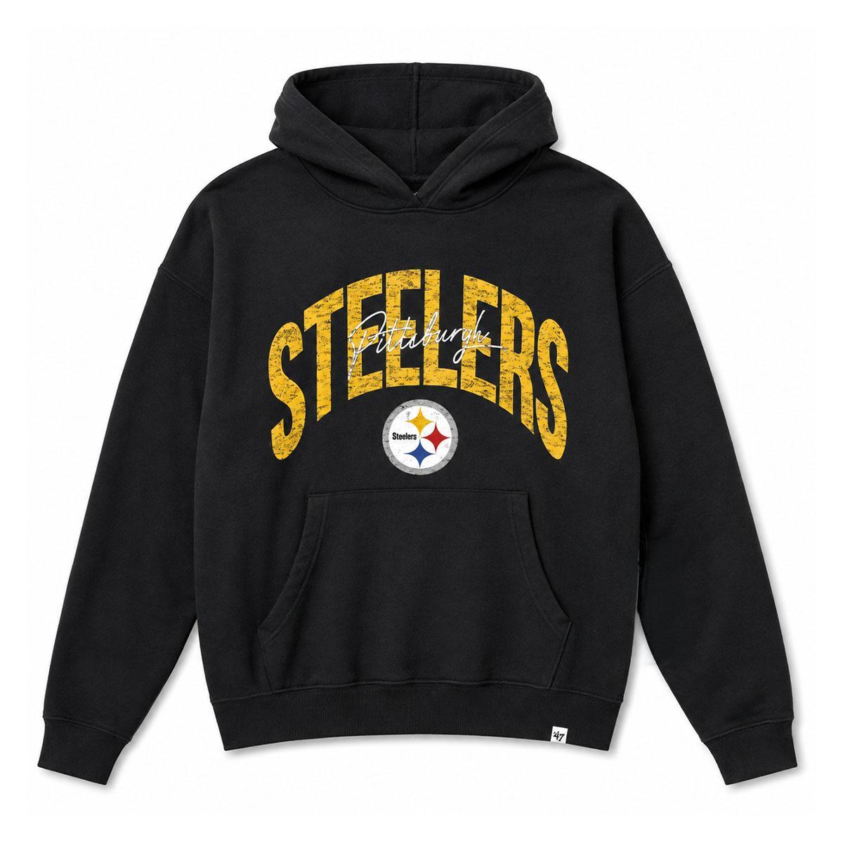Pittsburgh Steelers Women's Jet Black Pullover Hoodie