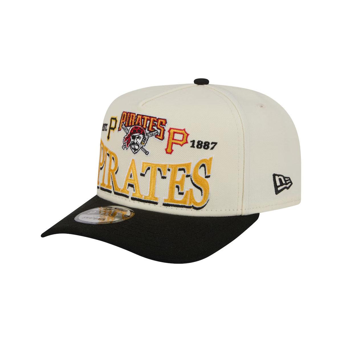 Pittsburgh Pirates New Era Cream Throwback Tri-Hit A-Frame 9FIFTY Adjustable Hat