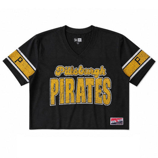 Pittsburgh Pirates New Era Women's Raw Edge Retro Crop Top