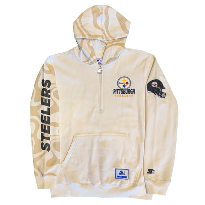 Starter Pittsburgh Steelers Cream Zip-Up Hoodie
