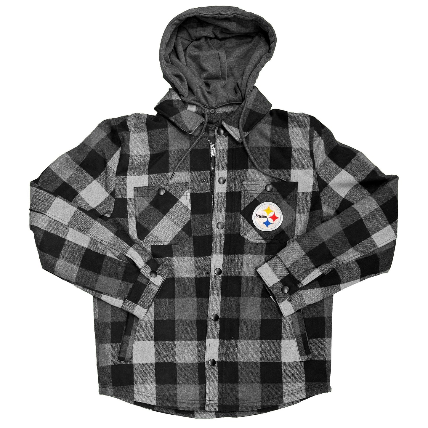 Pittsburgh Steelers Heavyweight Flannel Hooded Jacket