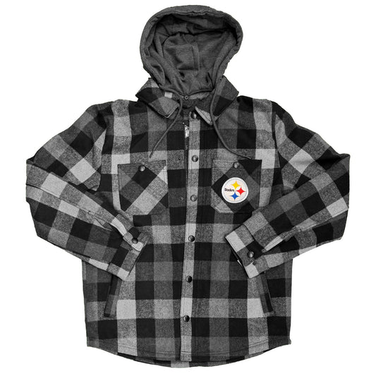 Pittsburgh Steelers Heavyweight Flannel Hooded Jacket