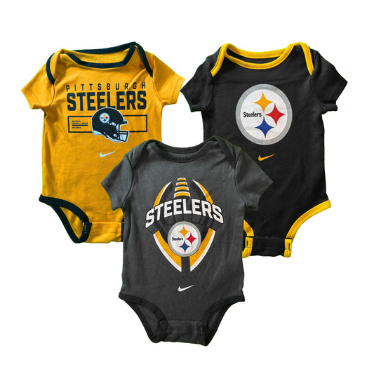 Pittsburgh Steelers Nike 3-Piece Creeper Set