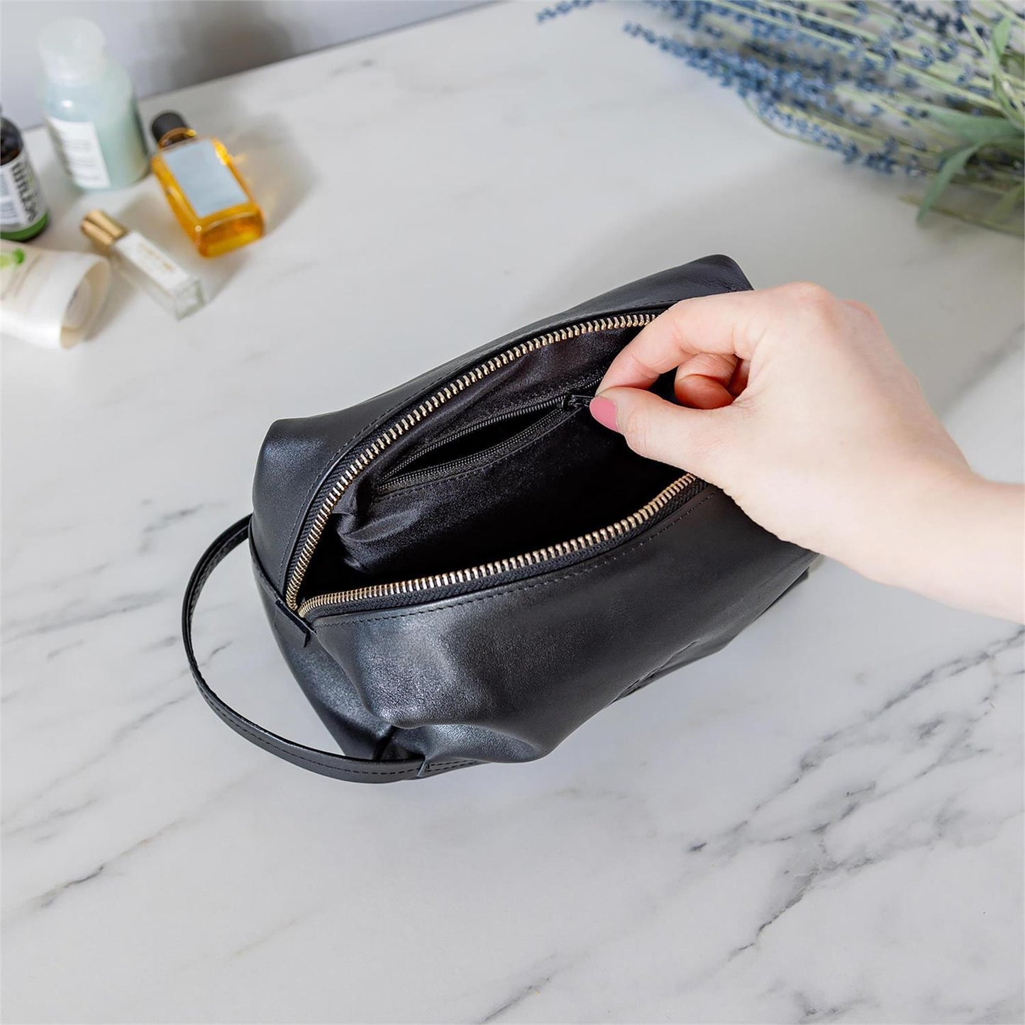 Pittsburgh Penguins Hybrid Leather Lined Toiletry Bag