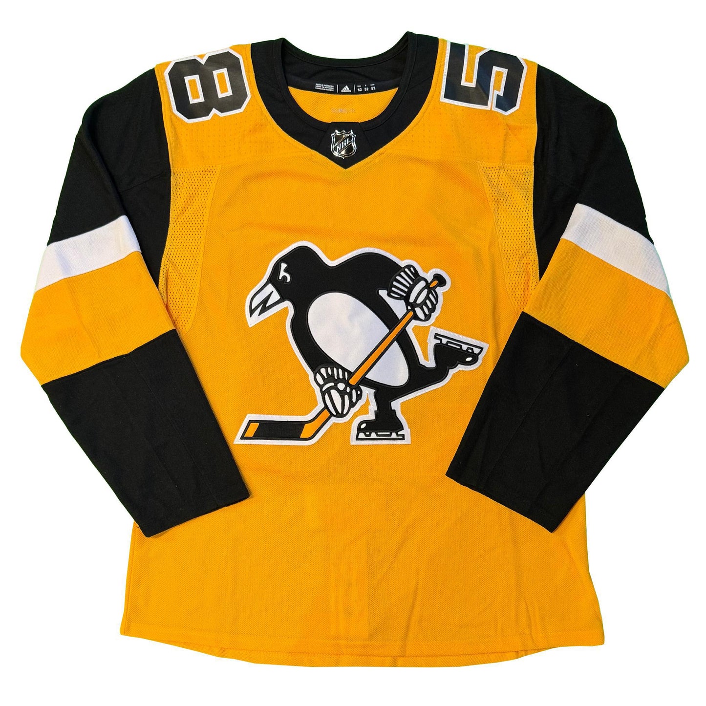 [MISPRINT] Men's Pittsburgh Penguins Sydney Crosby #58 Adidas Authentic Alternate Jersey