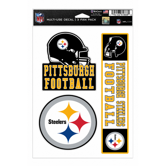Pittsburgh Steelers Multi-Use Decal 3-Pack