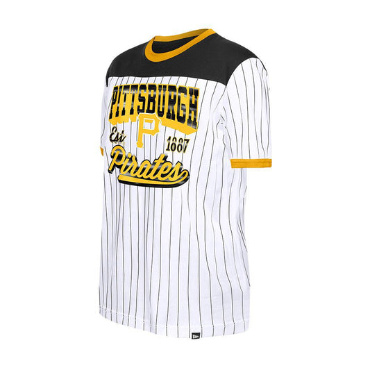 New Era Women's Pittsburgh Pirates Est 1887 Pinstripe Tee