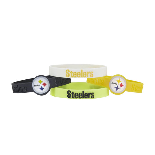 Pittsburgh Steelers Silicone Bracelets 4-Pack