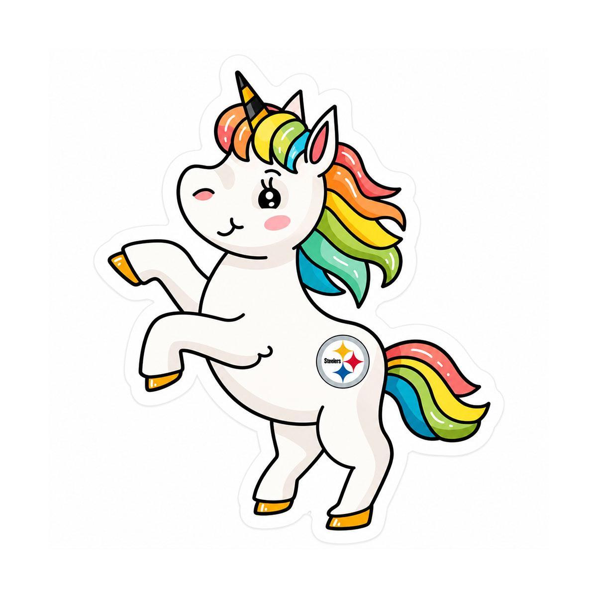 Pittsburgh Steelers Unicorn 3" Sticker