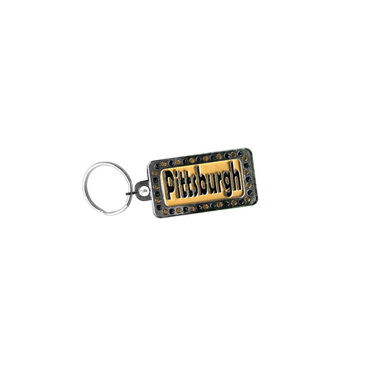 Pittsburgh Rhinestone Keychain