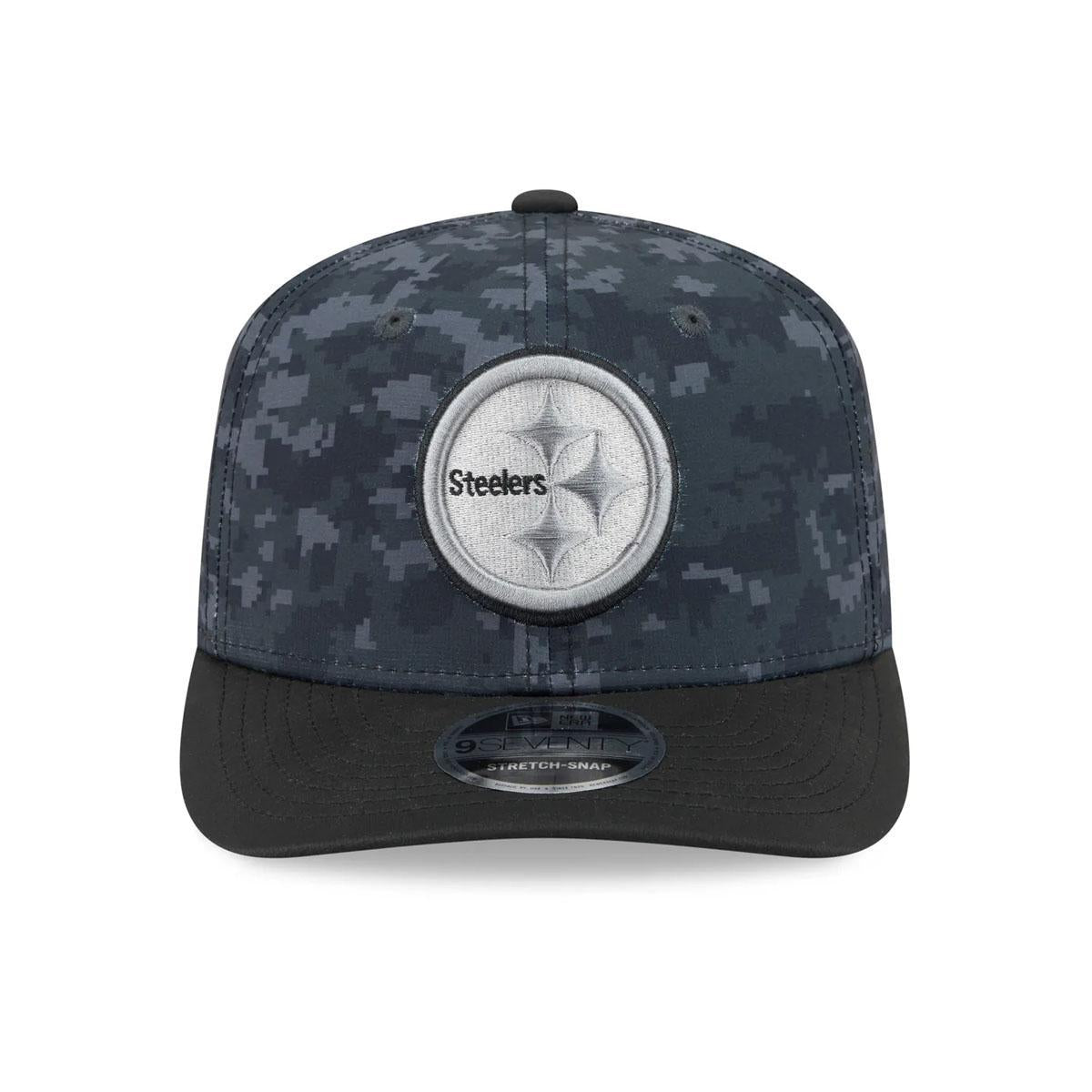 Youth Pittsburgh Steelers New Era Black 2026 Salute To Service 9SEVENTY Adjustable Hat