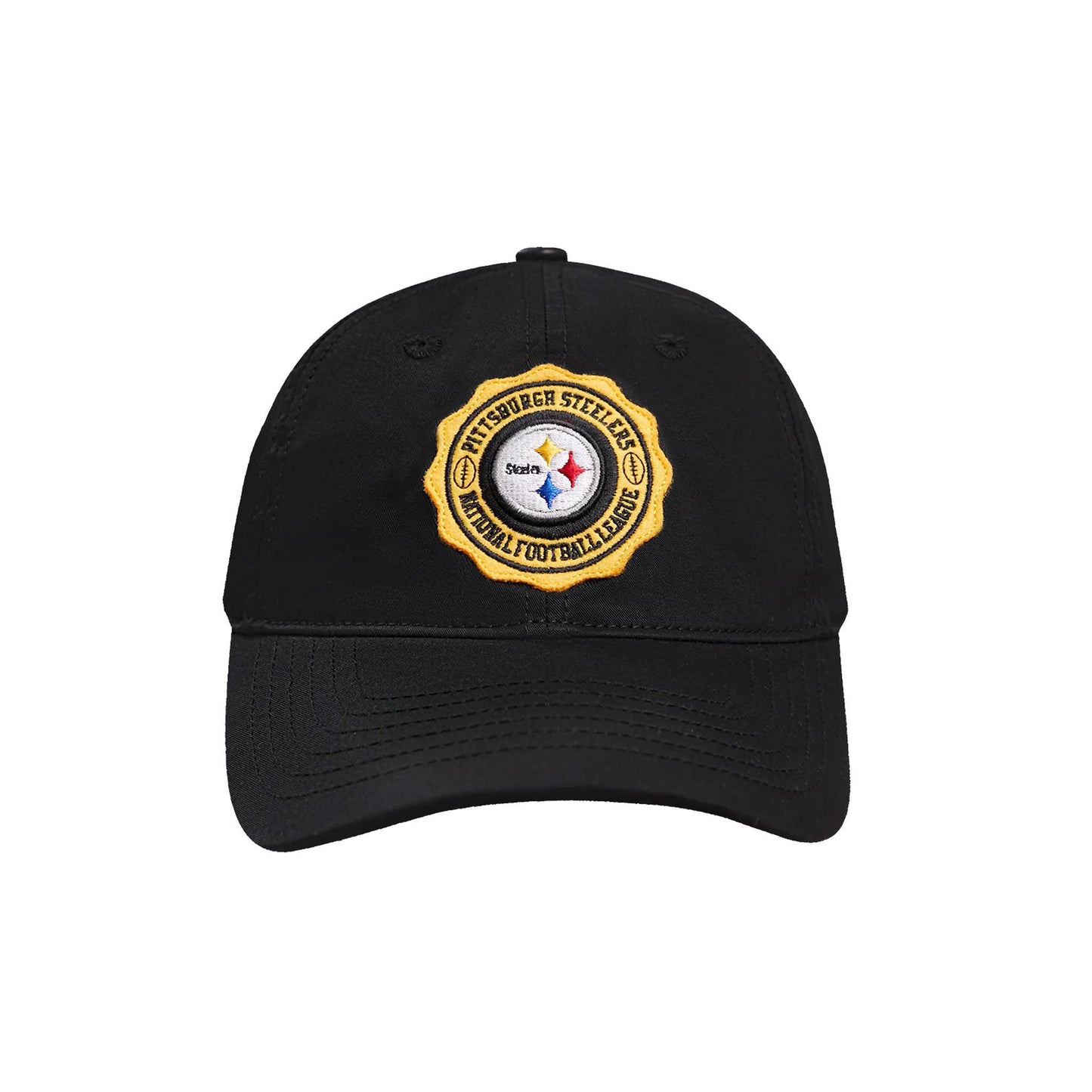 Pro Standard Premium NFL Pittsburgh Steelers Crest Emblem Black Dad Hat