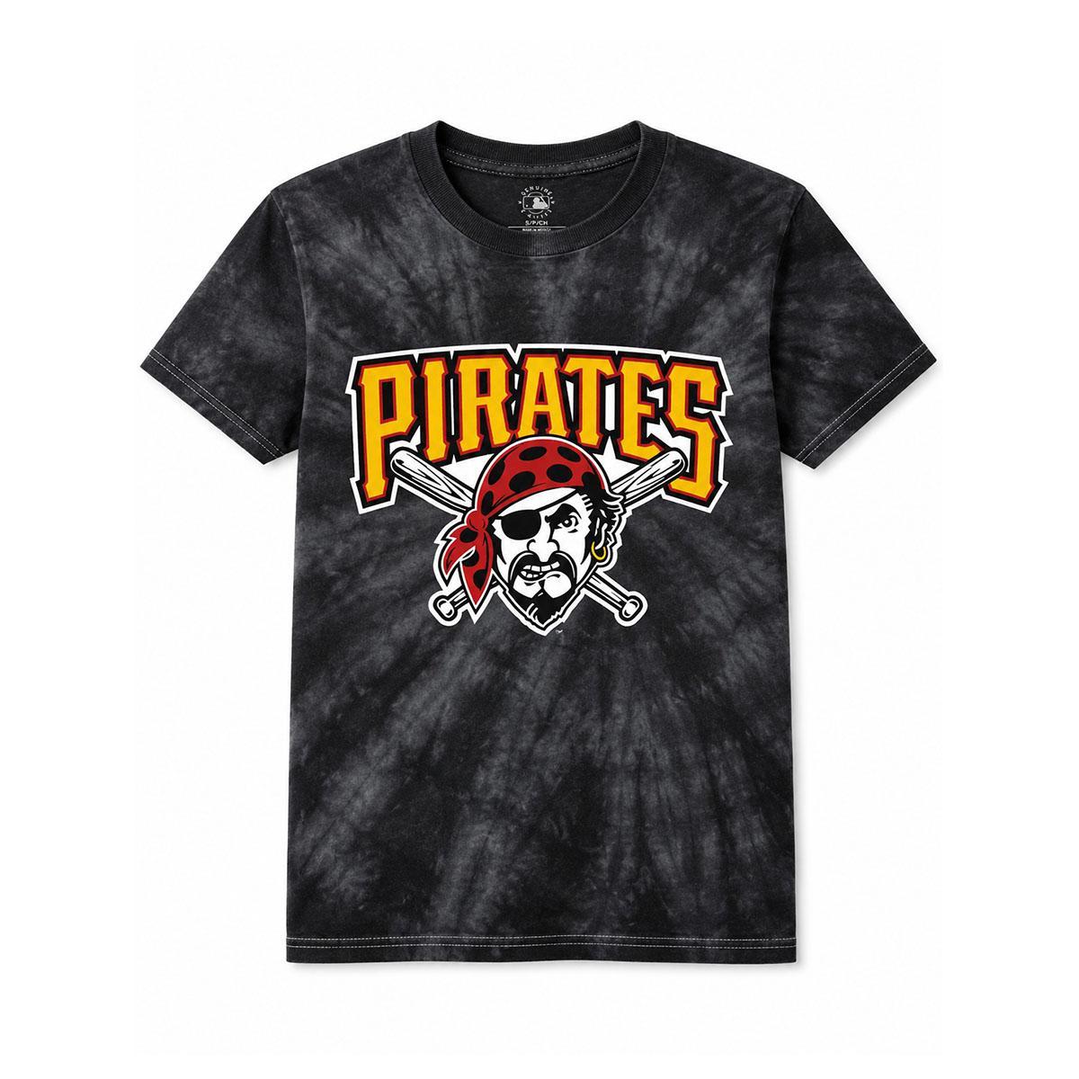 Pittsburgh Pirates Youth Black Tie Dye Tee