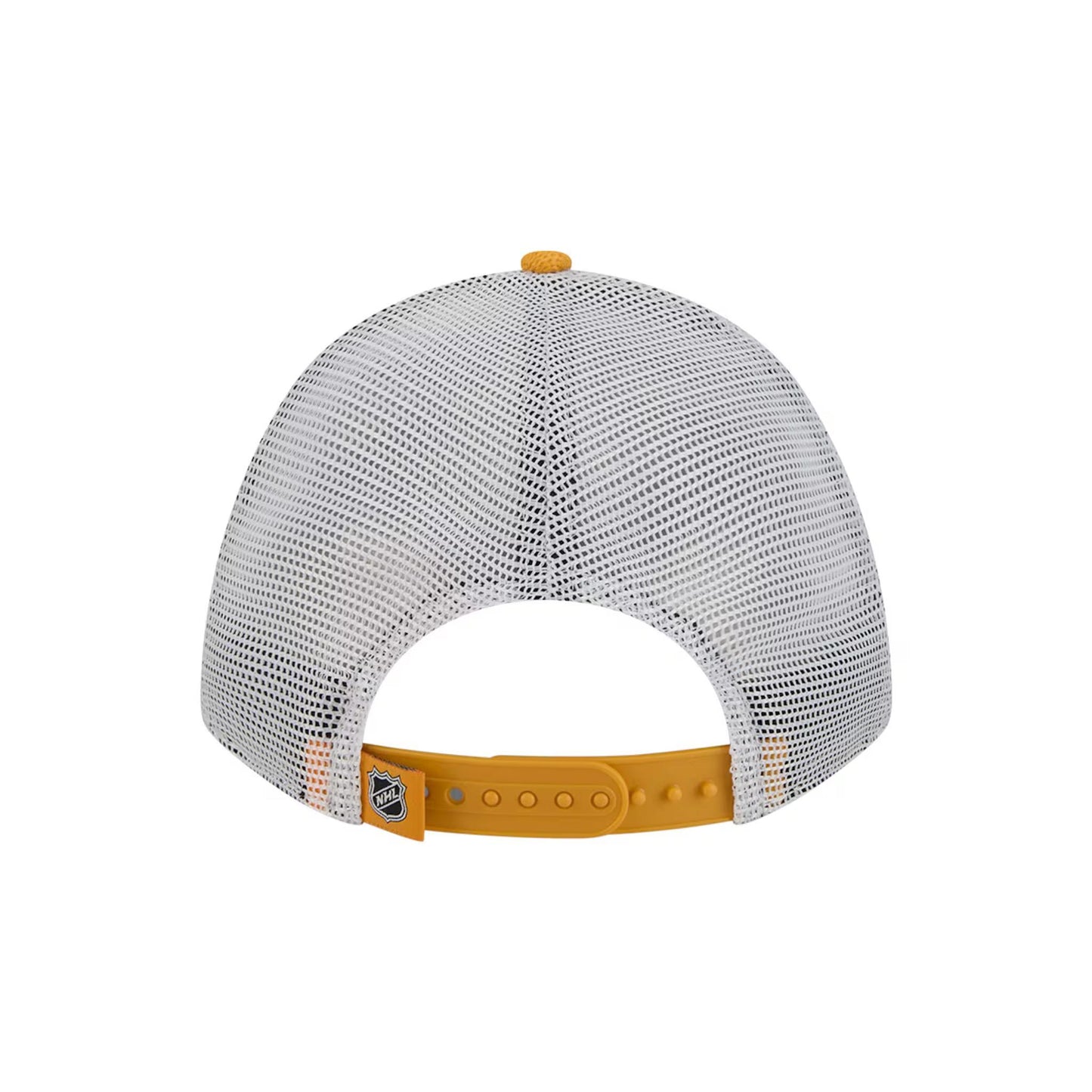 Pittsburgh Penguins New Era Gold/Black Hockey Sock 9FORTY A-Frame M-Crown Adjustable Trucker Hat