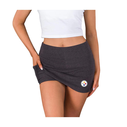Pittsburgh Steelers Concepts Sport Charcoal Centerline Knit Skort