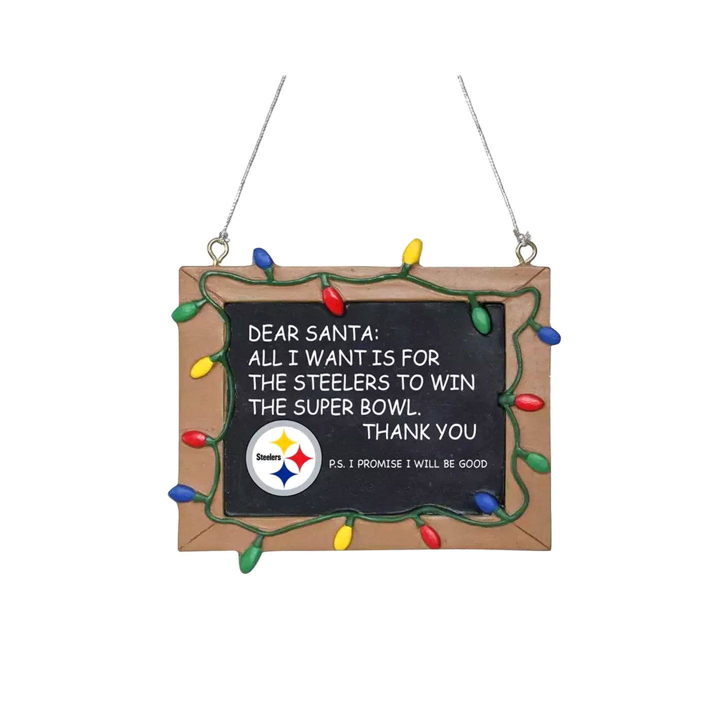 Pittsburgh Steelers Chalkboard Ornament