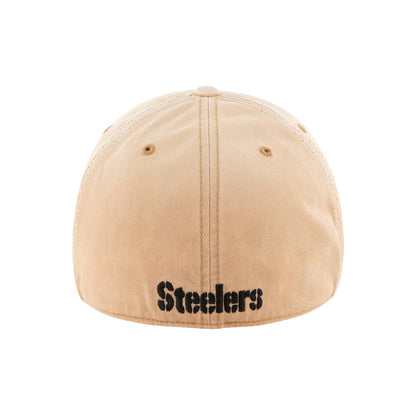 Pittsburgh Steelers '47 Khaki Dusted Relaxed Franchise Fitted Hat