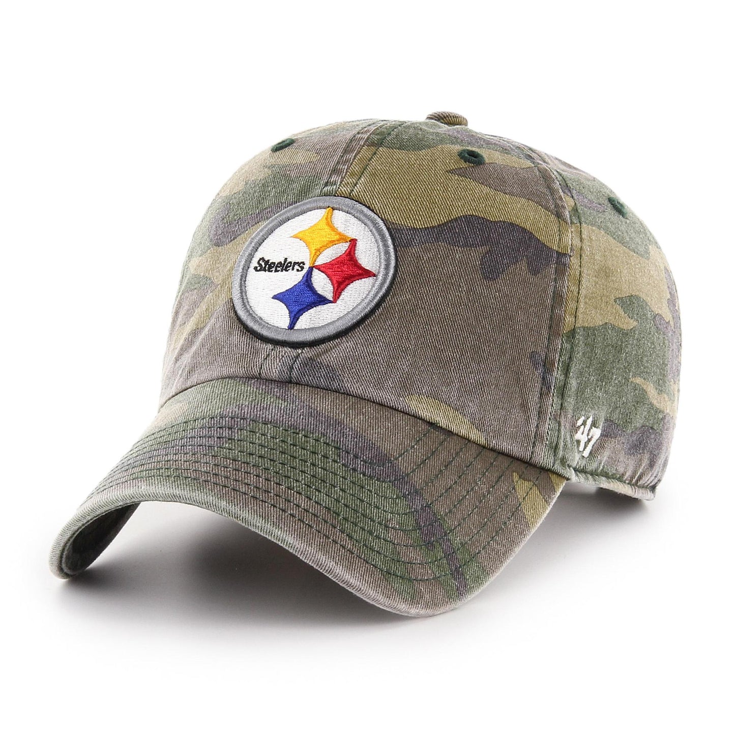 Pittsburgh Steelers Camo '47 Clean Up Adjustable Hat
