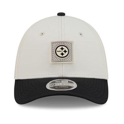 Pittsburgh Steelers 2026 NFL Training Camp 39THIRTY Cream/Black M-Crown Hat