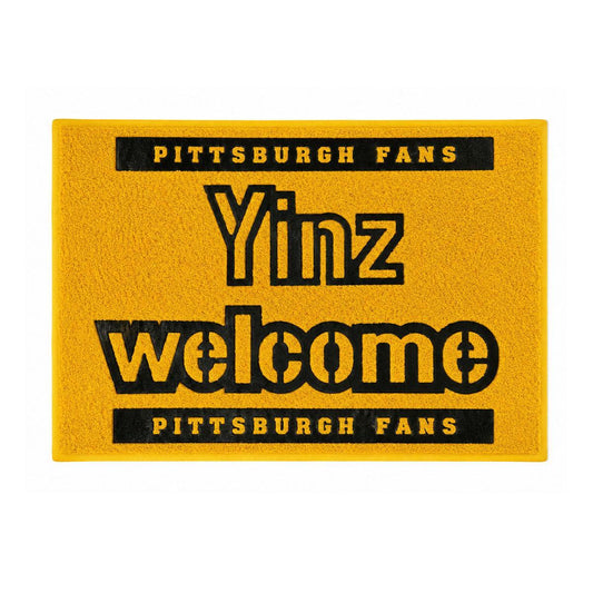 Yinz Welcome Gold Door Mat