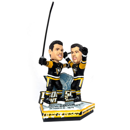 Sidney Crosby & Evgeni Malkin Pittsburgh Penguins 1,600 Points & 500 Goals Dual Bobblehead