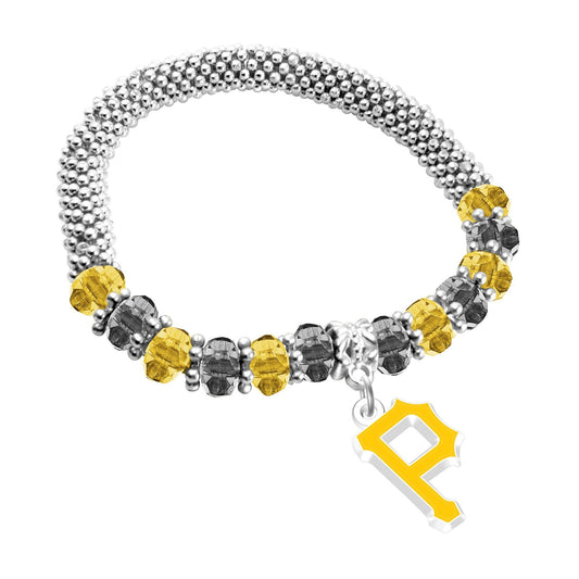 Pittsburgh Pirates 2 Tone Beaded Bracelet