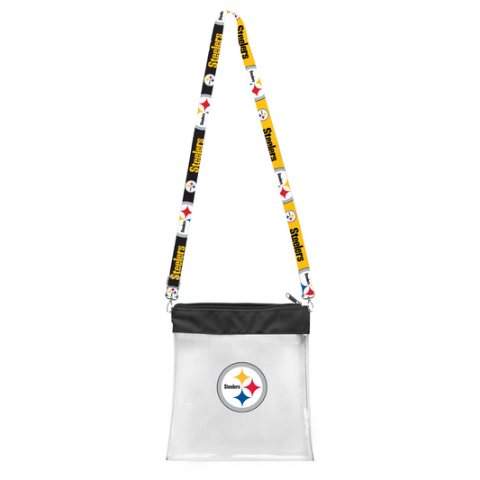 Pittsburgh Steelers 3D Logo Clear Stadium Pattern Strap Bag