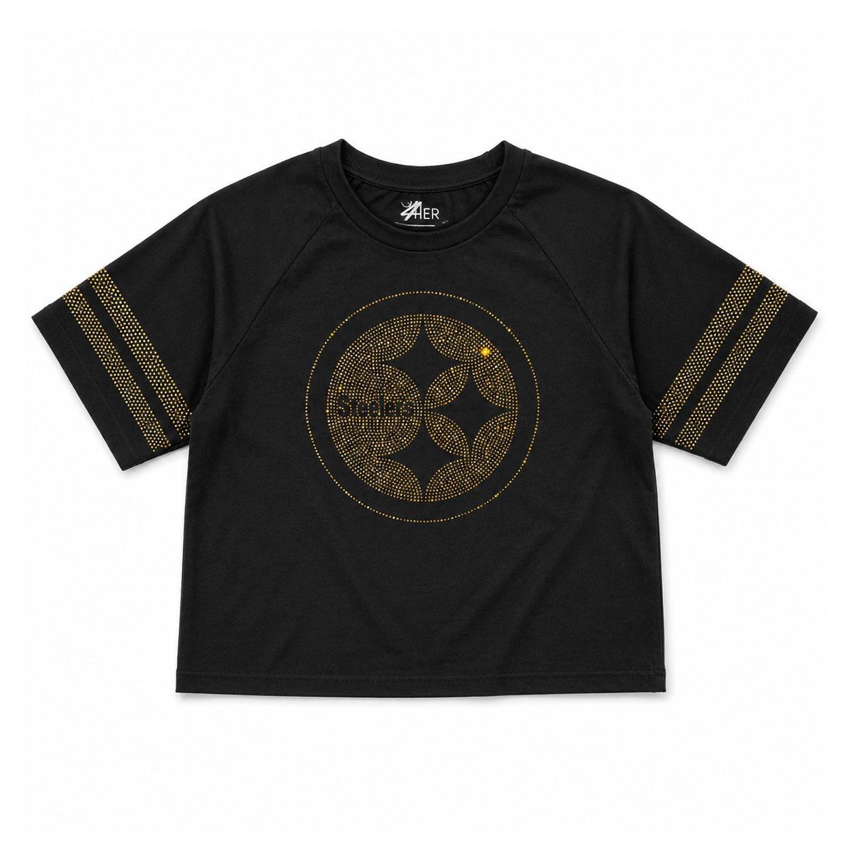 Pittsburgh Steelers Women's Gold Rhinestone Top