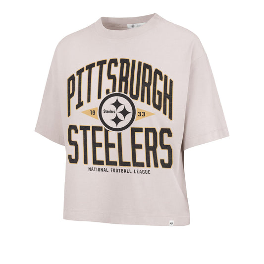 Pittsburgh Steelers '47 Women's Mojave Boxy Cropped Tee