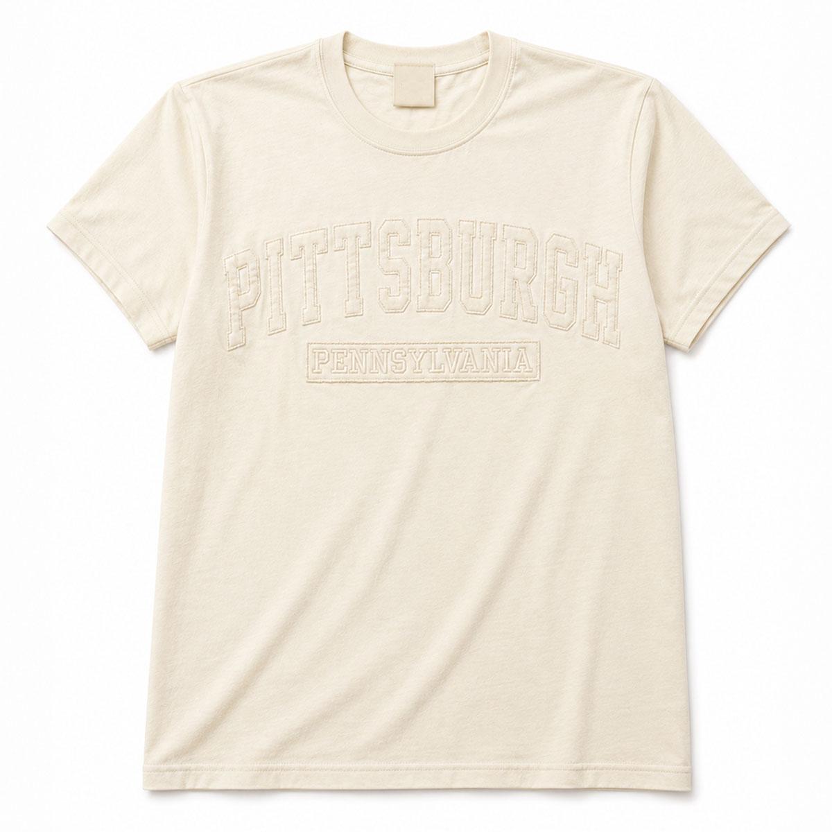Pittsburgh Pennsylvania Appliqué Tee x Oyster
