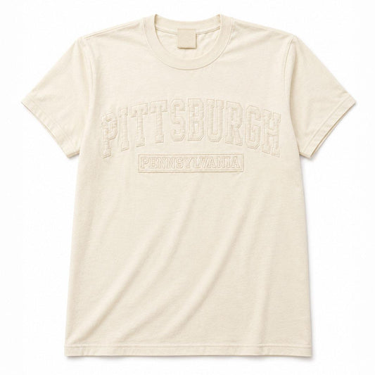 Pittsburgh Pennsylvania Appliqué Tee x Oyster