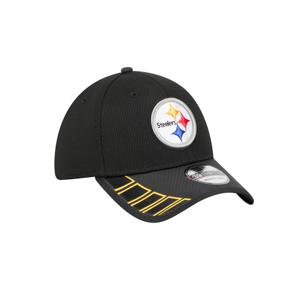 Pittsburgh Steelers Black Visor Hit 39THIRTY Stretch-Fit Hat