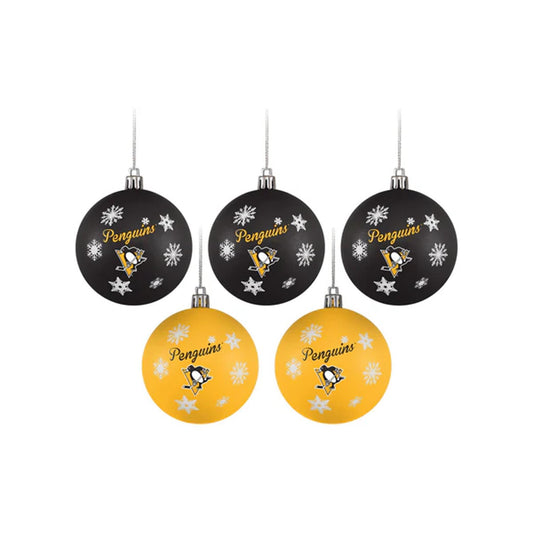 Pittsburgh Penguins 5-Pack Shatterproof Ball Ornament Set