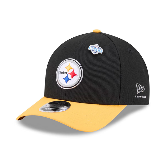 Pittsburgh Steelers New Era Black/Gold 2026 NFL Draft 9FORTY M-Crown Adjustable Hat