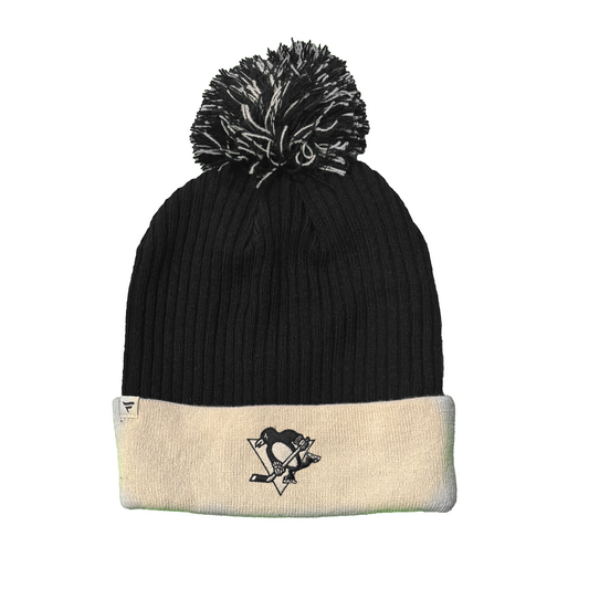 Pittsburgh Penguins Tonal Cream Knit Pom Beanie