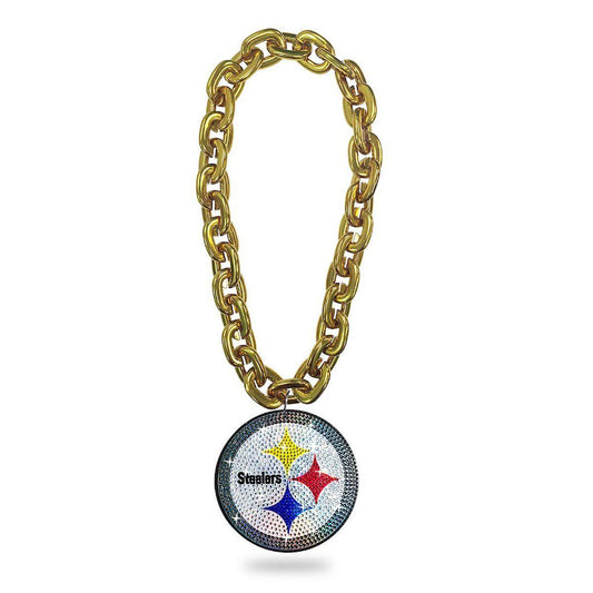 Pittsburgh Steelers Crystal Bling Fan Chain Necklace
