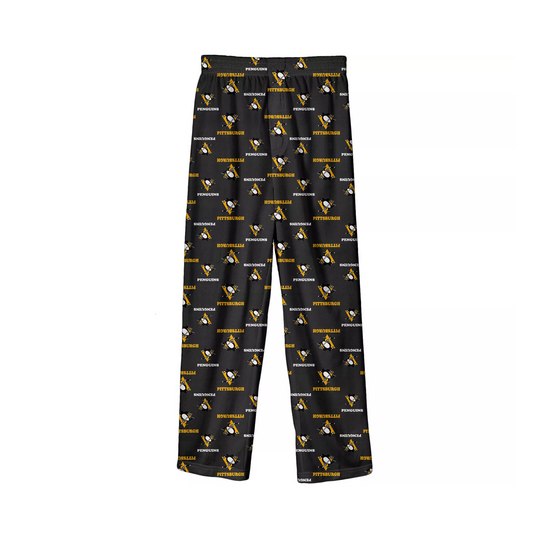 Pittsburgh Penguins Youth Logo Black Sleep Pants