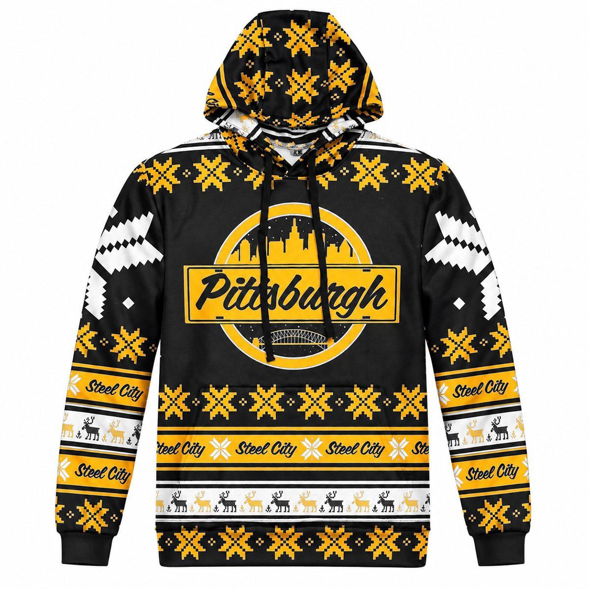 Pittsburgh Ugly Sweater Hoodie