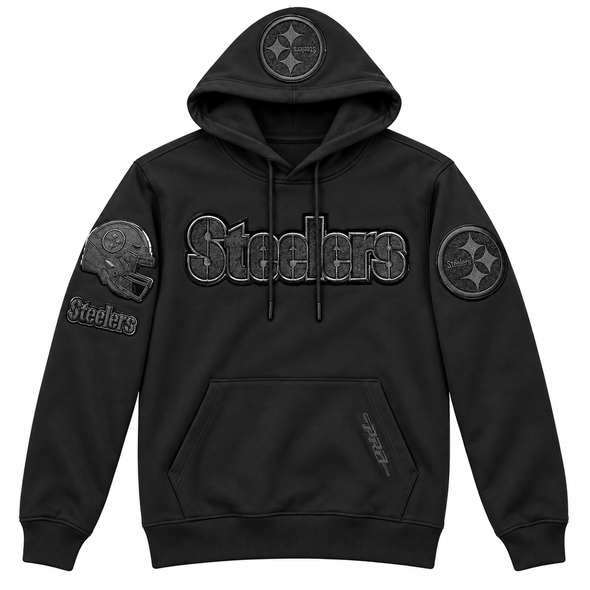 Pittsburgh Steelers Blackout Pro Standard Heavyweight Pullover Hoodie