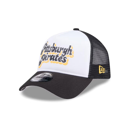 Pittsburgh Pirates Women's Throwback Team Foam Front A-Frame Trucker 9FORTY Adjustable Hat
