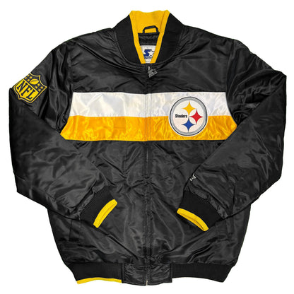 Starter Pittsburgh Steelers Stripe Satin Jacket
