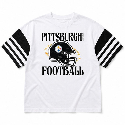 Pittsburgh Steelers Retro Women's Jersey Sleeve Tee