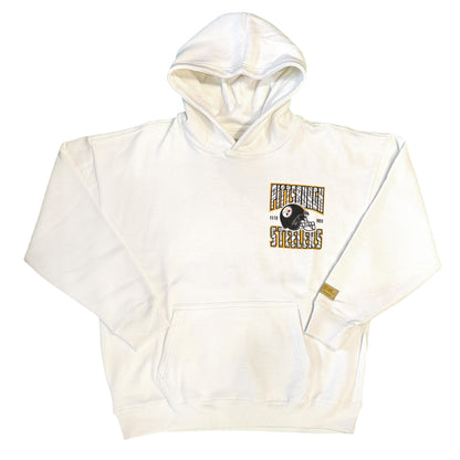 Pittsburgh Steelers Zubaz 90s Vintage Helmet Drop Shoulder Hoodie