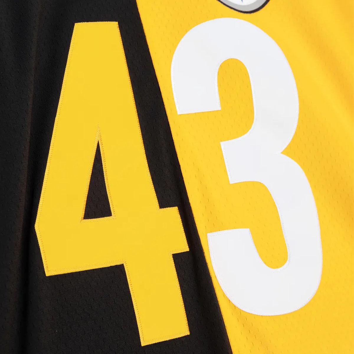 Troy Polamalu #43 Pittsburgh Steelers Mitchell & Ness Black/Gold 2005 Split Legacy Replica Jersey