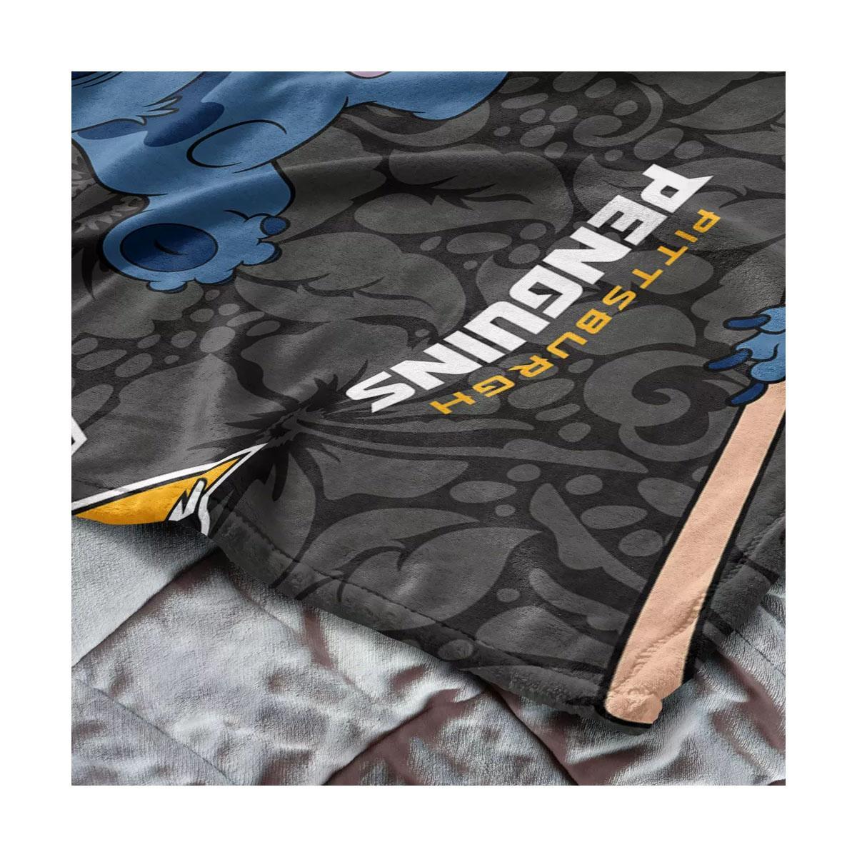 Pittsburgh Penguins Slapstick Stitch Hugger Pillow & Silk Touch 40" x 50" Throw Blanket Set