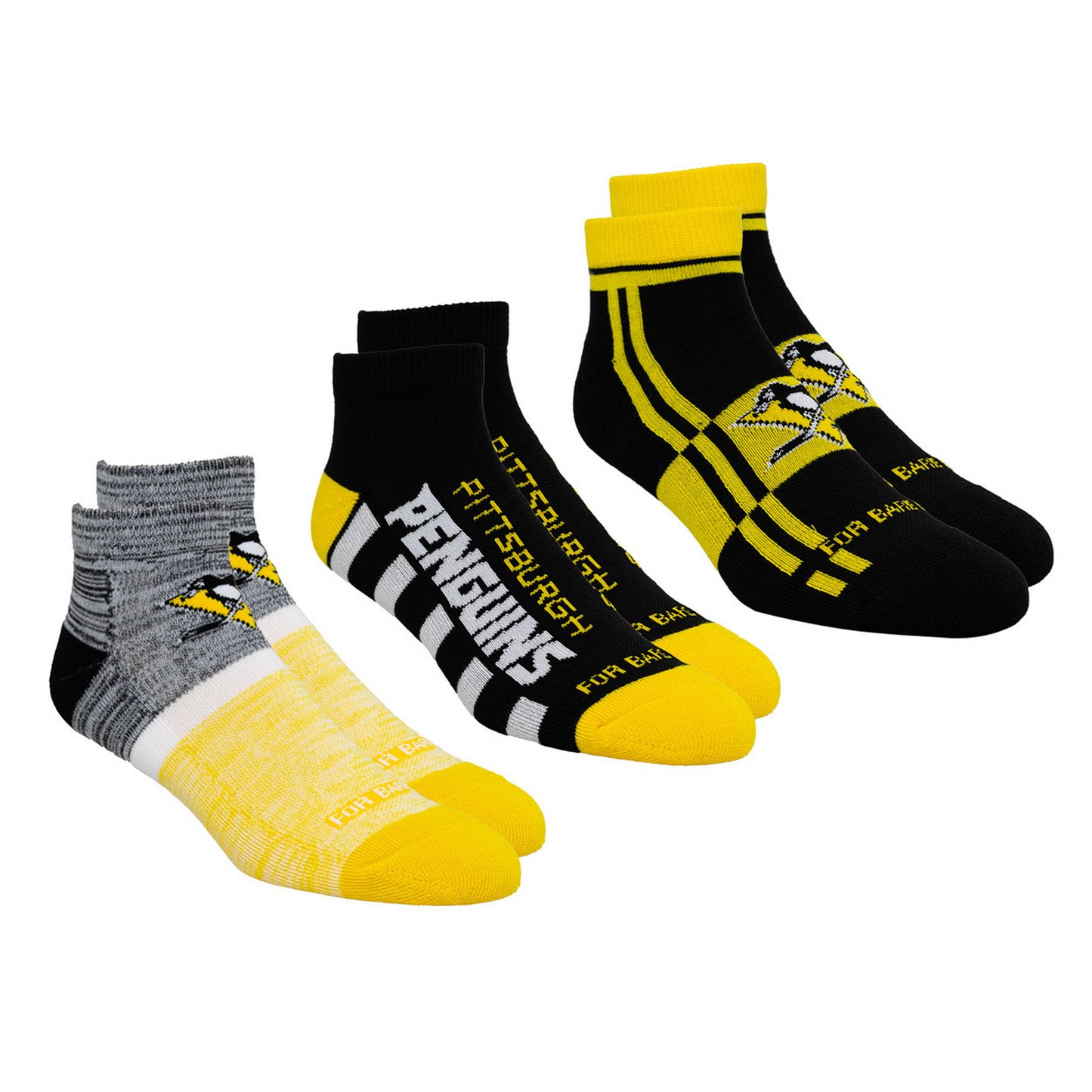 Pittsburgh Penguins Stack Stripe Sock 3-Pack