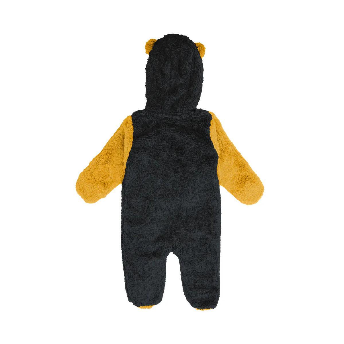Pittsburgh Steelers Outerstuff Black Teddy Fleece Bunting Full-Zip Sleeper