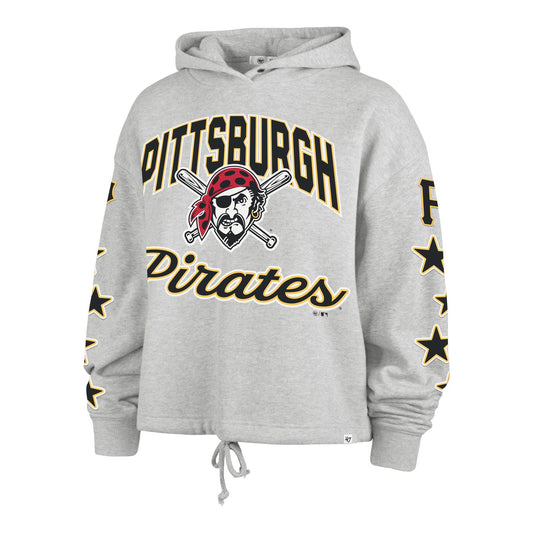 Pittsburgh Pirates Women's Grey Relay Pullover Hoodie